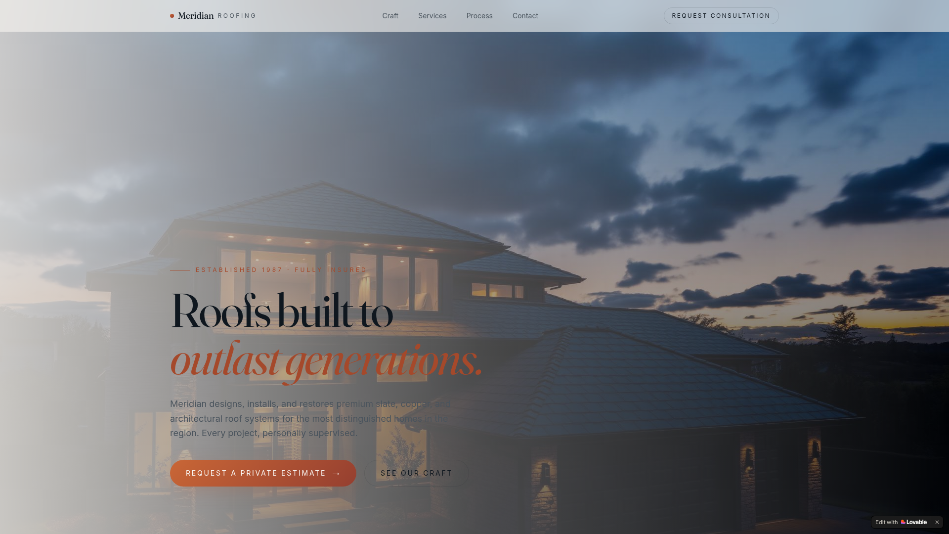 Golden Shingle Roofing website preview